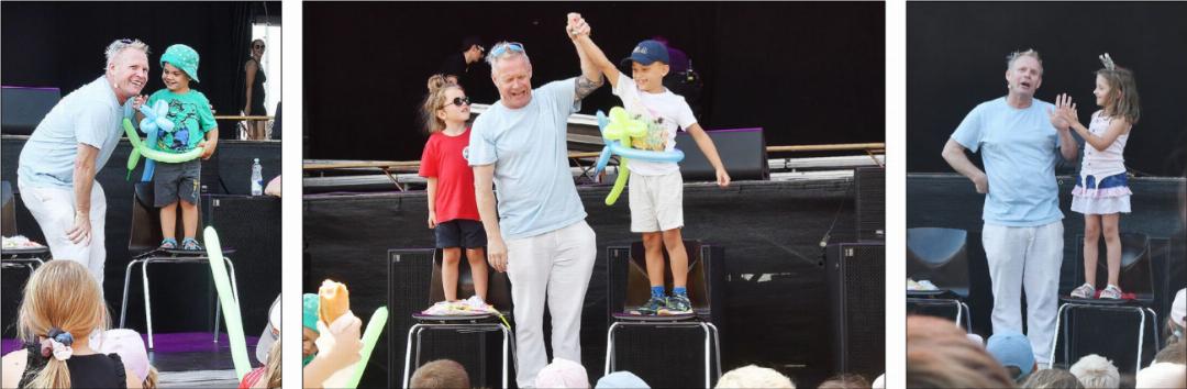 Comedian Peter Löhmann begegnet den Kindern auf Augenhöhe: Beim Dorffest in Remetschwil im Sommer 2024 hatten die Kinder Spass. Fotos: Archiv/hhs Comedian Peter Löhmann begegnet den Kindern auf Augenhöhe: Beim Dorffest in Remetschwil im Sommer 2024 hatten die Kinder Spass. Fotos: Archiv/hhs