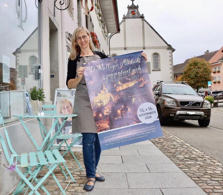 Beatrix Motsch ist die Koordinatorin des Mellinger Altstadt-Gewerbes. Sie ist auch die Initiantin der neuen Website altstadtmellingen.ch. Foto: dg