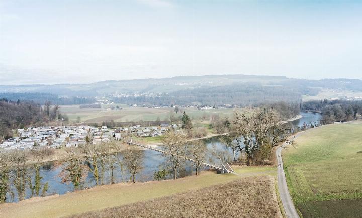 Der geplante Reusssteg wird Künten mit Fischbach-Göslikon verbinden. Zurzeit läuft das Sponsoring. Fotos: zVg