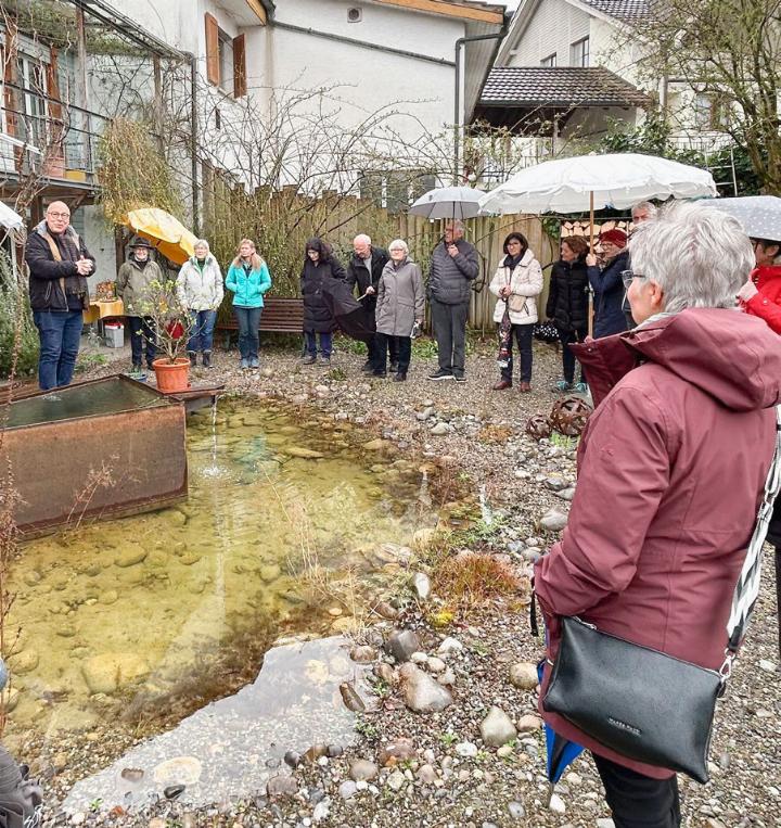 Am Mellinger Gartenapéro mit Stadtrat Beat Gomes. Foto: zVg