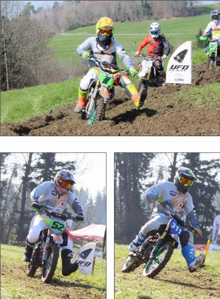 Die Fahrer des Teams MD Performace: oben Dennis Fischer, amtierender Schweizermeister, Beni Wehrli und Rookie Sam Mettler. Fotos: zVg