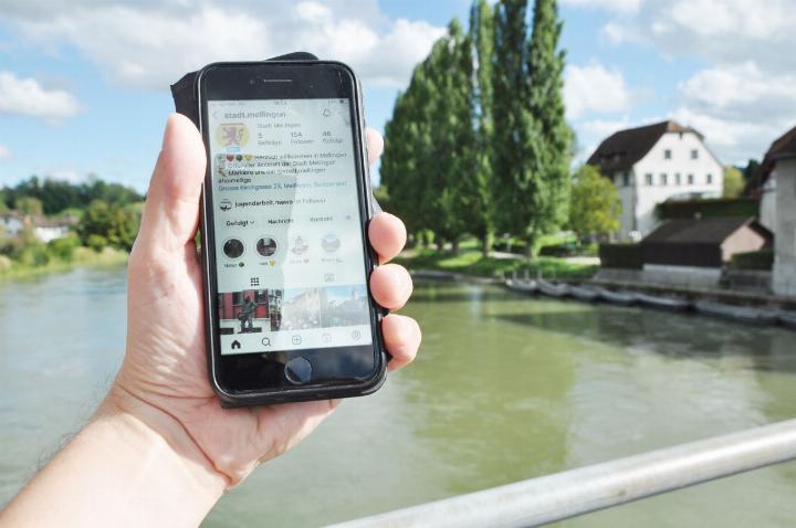 Der Instagram-Account der Stadt Mellingen soll die schönen Seiten des Städtlis bekannter machen. Foto: ml/Grafik