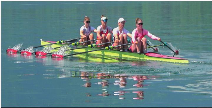 Der Doppelvierer, hier noch beim Training in der Schweiz. Foto: zVg