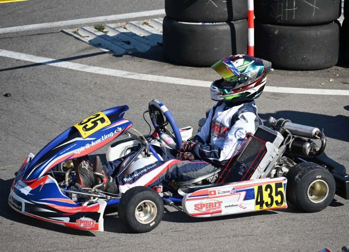 Dan Allemann, hier am Start der Kartbahn in Wohlen. Foto: sl