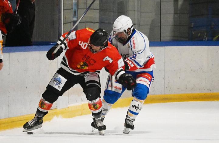 Boris Neher (l.) erzielte das erste und auch das letzte Fi-Gö-Tor beim 4:3-Sieg über den HC Wohlen-Freiamt. Foto: sl