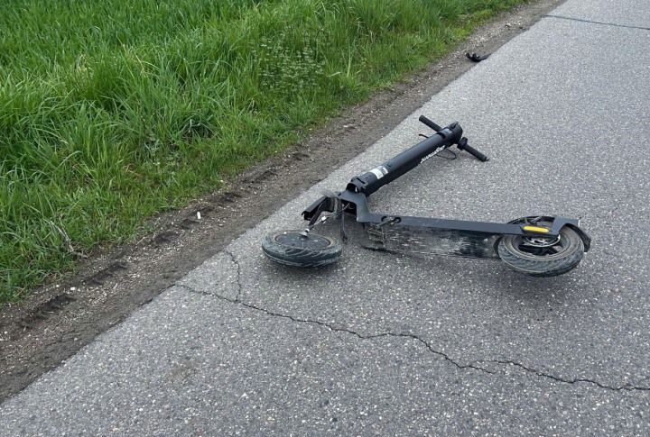 Das E-Trottinett des Elfjährigen. Foto: Kapo Aargau