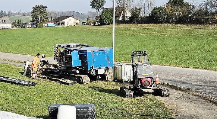 Auch in Wohlenschwil wurden Sondierbohrungen vorgenommen. Foto: zVg