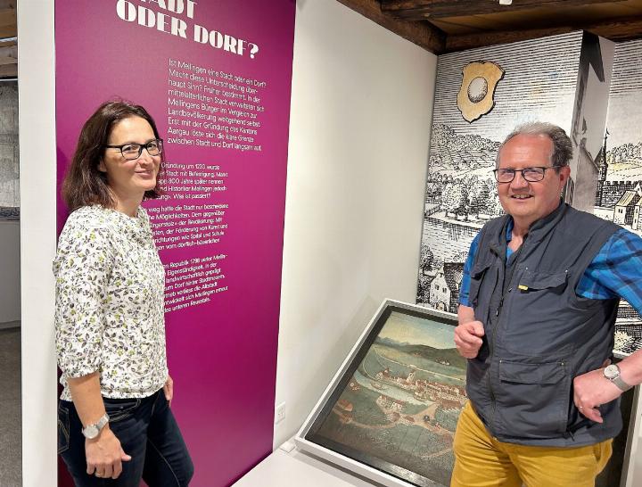 Sie freuen sich auf die Eröffnung der neuen Dauerausstellung in der Stadtscheune: Yvonne Fischer und Hanspeter Koch. Fotos: hhs