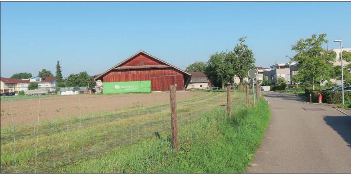 Das ausgezonte Land der Familie Hirt am Tägerigerweg. Foto: mbe