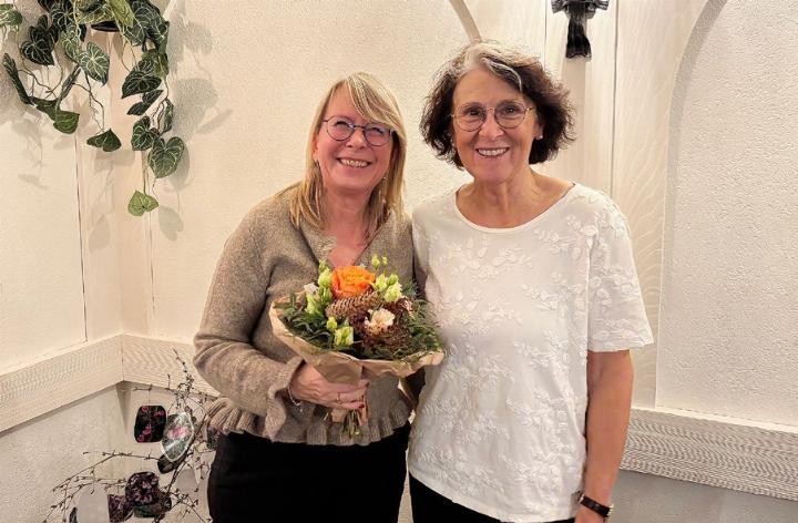 Die abtretende Präsidentin der Stiftung Reusstal, Rosmarie Groux, und ihre gewählte Nachfolgerin Karin Koch Wick (v. l.). Foto: zVg