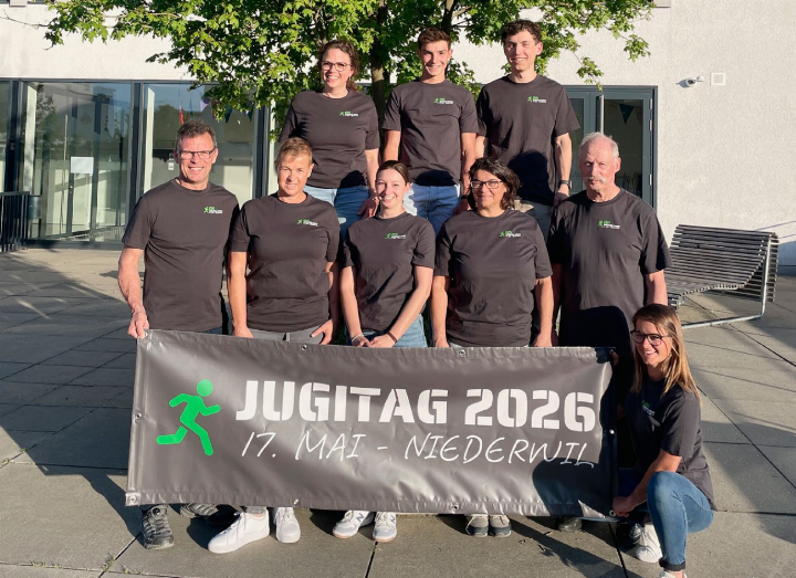 Das OK des «Jugitags 2026» auf einen Blick: Oben v. l.: Barbara Gisler, Silvan Michel und Matthias Rapp. Unten v. l.: Markus Meier, Sibylle Muster, Ilona Rösch, Irma Meier, Benno Wälchli und Jasmin Meier. Es fehlten: Janine Humbel, Fabien Meier und Ramona Wegmüller. Foto: zVg