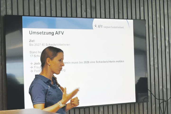 Belinda Pierre-Brem bei ihrem Einsatz in Wohlen. Foto: sl