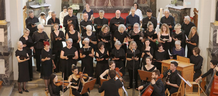 Unter der Leitung von Francisco Santos singt der Johanneschor in der Stadtkirche. Foto: Viktor Zimmermann, zVg
