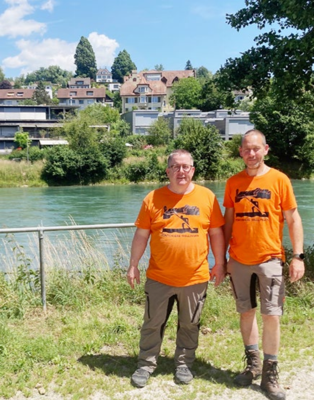 Pascal Graf und Michael Höhn am Ort, wo das Beizli werktags stehen wird. Pascal Graf und Michael Höhn am Ort, wo das Beizli werktags stehen wird.