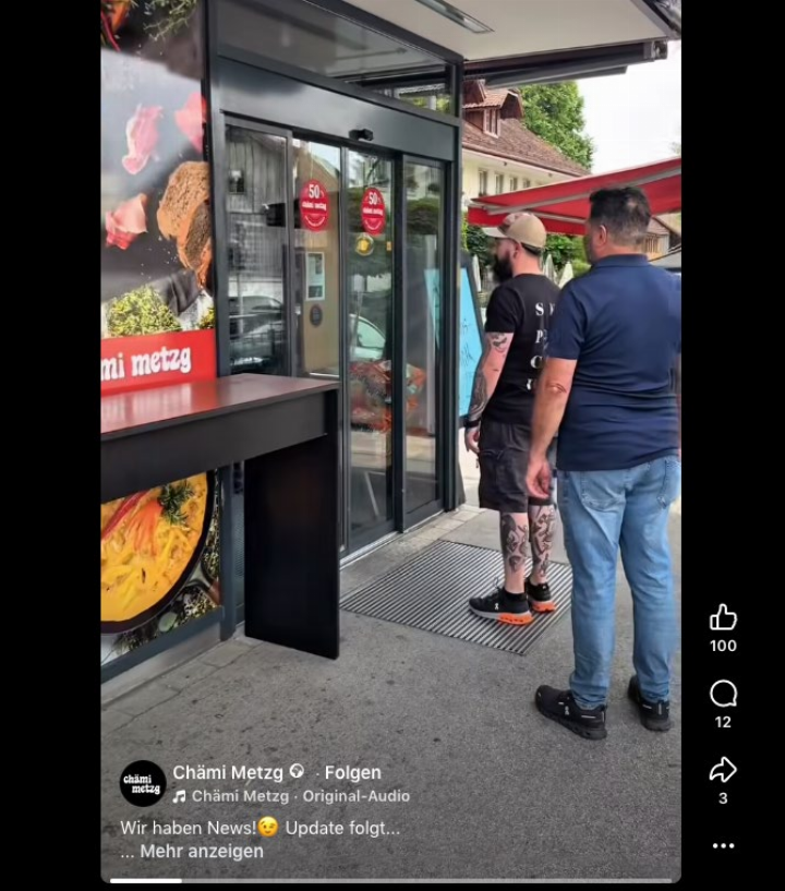 Zwei kleine Filme auf Social Media suggerieren eine Erweiterung. 
Screenshot ab Facebook, hhs