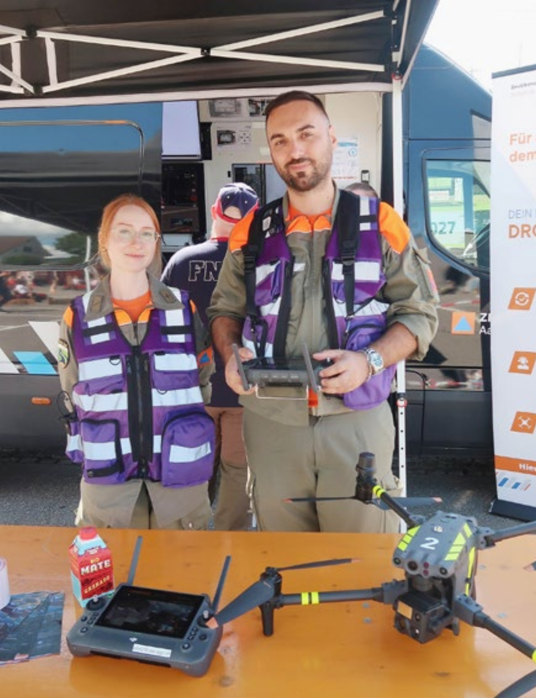 Das Drohnenteam von der Zivilschutzorganisation Aargau Ost. Das Drohnenteam von der Zivilschutzorganisation Aargau Ost.