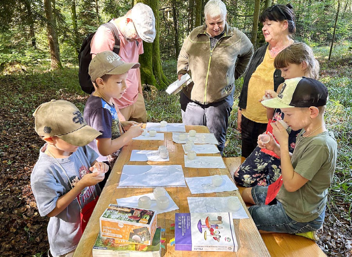 Am Riechtisch im Stetter Wald: Maggi, Fenchel oder Honig? Fotos: zVg