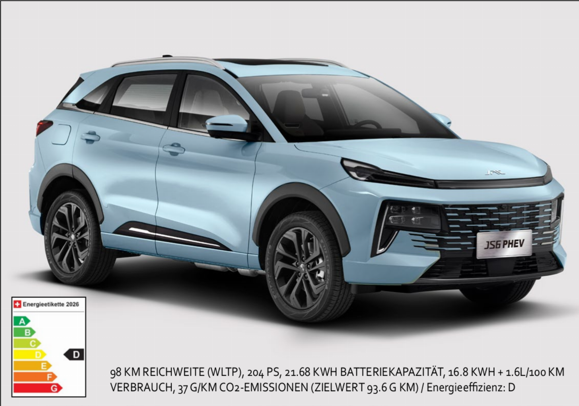 SUV können viele, günstig nur einer, der neue JAC JS6 Plug-in-Hybrid kommt in die Schweiz. - Das Bild wird blockiert. – Möglicherweise durch einen aktiven Adblocker.